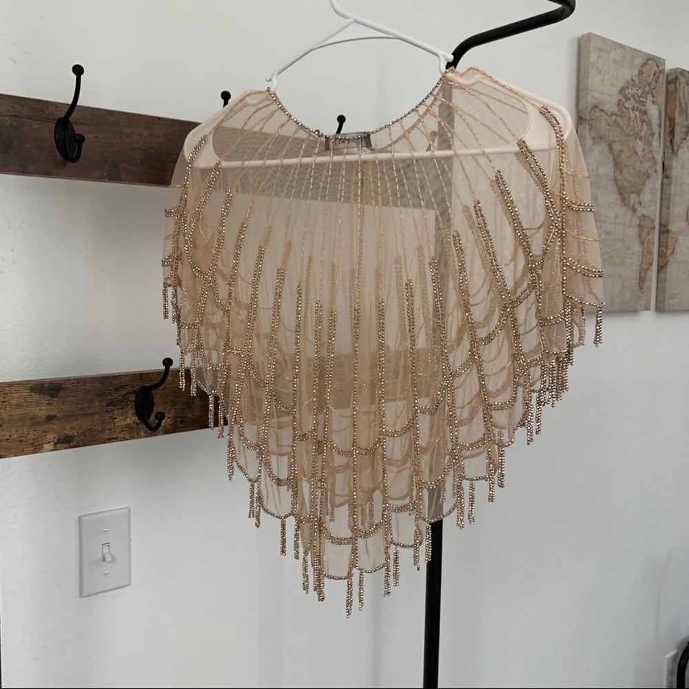 Champagne Beaded Shawl